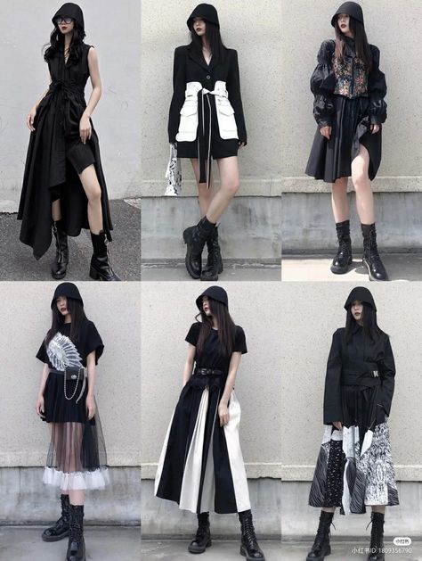 Edgy Outfit, Korean Fashion Dress, Stage Outfits, Korean Outfits, Teen Fashion Outfits, Edgy Fashion, Thigh High, Look Cool, Daily Outfits