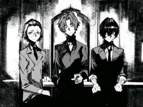 Dazai Manga Dark Era, Lupin Bar Trio Bsd, Bar Lupin Trio Bsd, Bsd Beast Wallpaper Pc, Bar Lupin Bungou Stray Dogs, Bsd Beast Wallpaper, Odasaku Bsd Manga, Bsd Beast Movie, Beast Odasaku