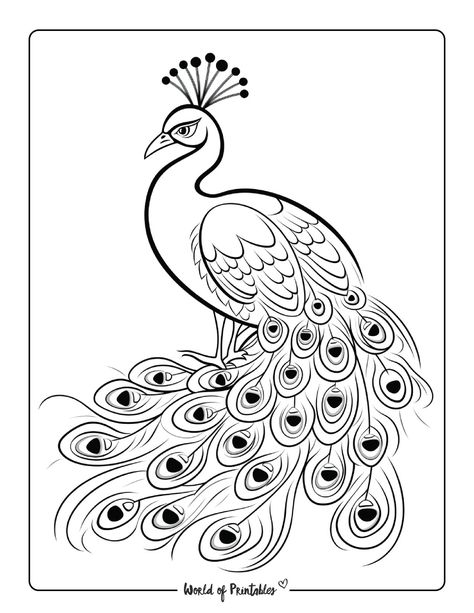 Peacock Outline Images, Peacock Outline Drawing, Peacock Drawing Images, Peacock Drawing Easy, Peacock Outline, Cloisonne Painting, Peacock Silhouette, Peacock Coloring Pages, Flower Pattern Design Prints