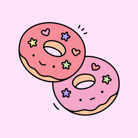 Doughnut resist this sweet temptation! 🍩😂 I had so much fun drawing these donuts. What’s your go-to donut flavor? #illustration #foodillustration #coloring