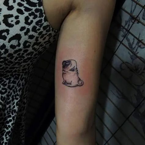 The 12+ Coolest Pug Tattoo Ideas In The World - The Paws Pug Tatoos, French Bulldog Tattoo, Pug Tattoo, Bulldog Tattoo, Tattoo Parlors, Baby Tattoos, Dog Tattoo, Dog Tattoos, Couple Tattoos