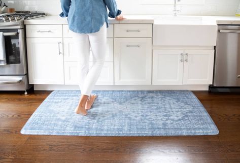 I Tried the Super Popular New Kitchen Mats on Kickstarter | Kitchn House Of Noa, Anti Fatigue Kitchen Mats, Rental Kitchen, Essential Kitchen Tools, Kitchen Stand, Anti Fatigue Mat, Kitchen Mats, Dream Apartment, Kitchen Equipment