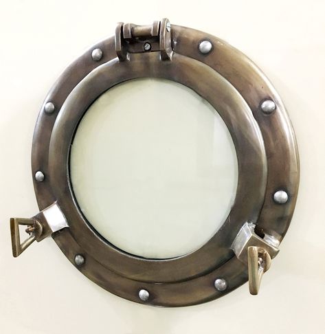 Antique 11 Pouces Canal Bateau hublot-fenêtre Bateau Cadre de décoration Murale en Verre Rond: Amazon.fr: Cuisine & Maison Plain Frames, Porthole Mirror, Glass Wall Decor, Nautical Theme Decor, Porthole Window, Nautical Bathrooms, Canal Boat, Vintage Nautical, Pirate Theme