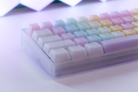 Jelly POM Keycaps are back with a wider range of colors and configurations! Customize your mechanical keyboard with these minimalistic POM keycaps! POM offers a unique typing experience due to their very dense material. And with their durability and chemical resistance they are an excellent choice of keycaps. Pom Jelly Keycaps, Mechanical Keyboards Aesthetic, Cute Custom Keyboard, Cute Mechanical Keyboard, Jelly Keyboard, Mechanical Keyboard Aesthetic, Custom Keyboard Keycaps, Mech Keyboard, Custom Keyboards