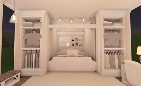 Aesthetic Bedroom Idea, Bloxburg House Decor, Comfy Room Ideas, Bloxburg Mansion, Bloxburg House Layouts, Bloxburg Beach House, Bloxburg Rooms, Bloxburg Homes, Bloxburg Bedroom