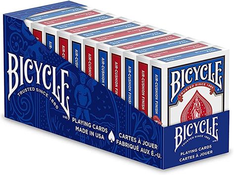 Amazon.com: Bicycle Standard Playing Cards, Poker Size, 12 Pack Magnetic Building Tiles, Cool Playing Cards, Black And Red Suit, Pack Of Playing Cards, Gin Rummy, Deck Colors, Bicycle Playing Cards, Numbers Font, Call Backs