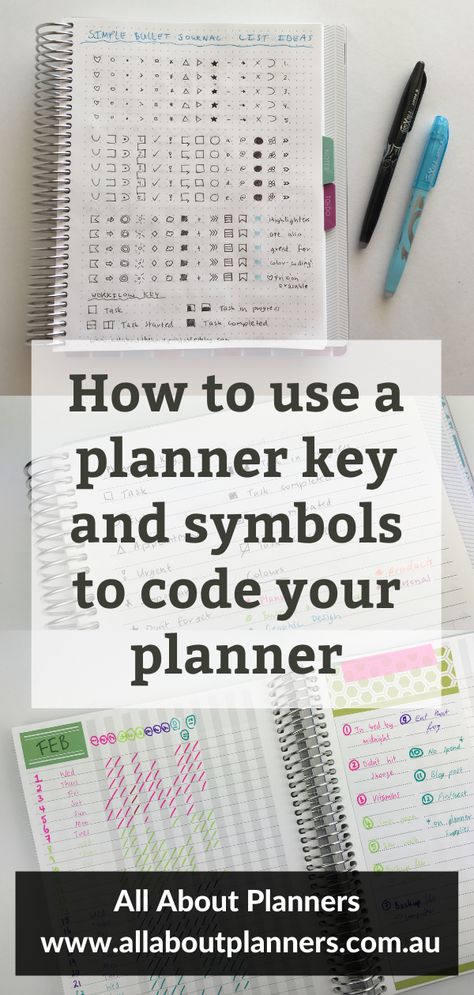 Using a planner key and symbols to code your planner (efficient planning methods) - All About Planners Heartsong Journal, Task Organization, Planner Key, Color Coding Planner, Planning Methods, Using A Planner, Planner Spread Inspiration, Diy Planners, Bullet Journal Lists