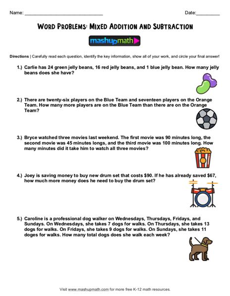 Free 2nd Grade Math Word Problem Worksheets — Mashup Math 3rd Grade Math Word Problems Worksheets, Maths Word Problem For Grade 2, 2nd Grade Math Word Problems Worksheets, Maths Worksheets Grade 2 Word Problems, Math Word Problems 2nd, Word Problems 2nd Grade, 2nd Grade Word Problems, Math Worksheets 2nd Grade, Word Problems 3rd Grade