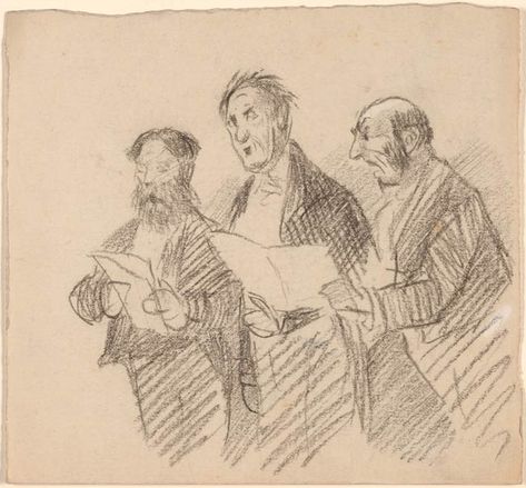 Randolph Caldecott | Trio of Men Singing | Drawings Online | The Morgan Library & Museum Randolph Caldecott, Singing Drawing, Morgan Library, The Morgan, Pencil Sketch, Choir, Singing, Sketch, Pencil