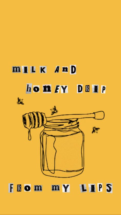 Milk And Honey Wallpaper, Milk And Honey Aesthetic, Honey Wallpaper, Honey Pictures, Honey Aesthetic, Cute Wallpapers Aesthetic, Honey Photography, Honey Drops, Aesthetic Yellow