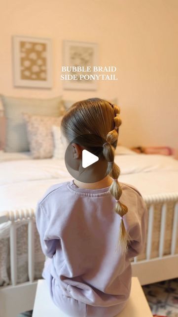 14K views · 1.3K likes | Aynsley Ovard Jorgensen on Instagram: "Why do I always forget side ponytails!!! 🙈💜 they’re so dang cute with the bubbles! #hairhacks #hairtutorial #toddlerhair #toddlerhairstyles #viralhair #easyhairstyles #schoolhairstyles #sideponytail #momanddaughter #bubblebraid #hairstyle #hair #hairideas #schoolhair #littlegirlhairstyles" Aynsley Ovard, Side Ponytail Hairstyles, Side Ponytails, Side Pony, Kid Hairstyles, Bubble Ponytail, Side Ponytail, Toddler Hairstyles Girl, Side Hairstyles