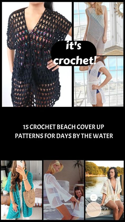 Modern Crochet Beach Cover-Up Patterns Want to make trendy summer crochet beach wear? Our collection of crochet beach cover-up patterns is perfect for creating stylish beach dresses and bathing suit cover-ups. Save this pin to keep these must-try summer crochet patterns handy for your next project! Cover Up Crochet Pattern Free, Crochet Bathing Suit Cover Up Pattern, Crochet Swim Cover Up Pattern, Crochet Beach Cover Up Pattern Free, Crochet Beach Wear Pattern, Beach Dress Crochet, Crochet Beach Coverup, Crochet Bathing Suit Cover, Summer Crochet Patterns