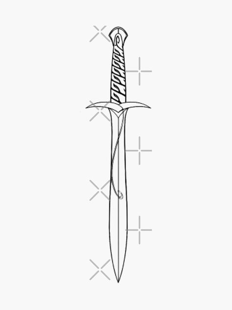 Lotr Sting Drawing, Lotr Swords, Yummy Alcoholic Drinks, Dagger Tattoo, Plastic Stickers, Legolas, Tattoo Inspo, Future Tattoos, The Hobbit