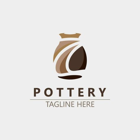 Pottery Logo Design, Clay Logo, Pottery Logo, Tile Logo, Outdoor Pottery, Concept Inspiration, Inspiration Nature, Pottery Houses, Mug Crafts