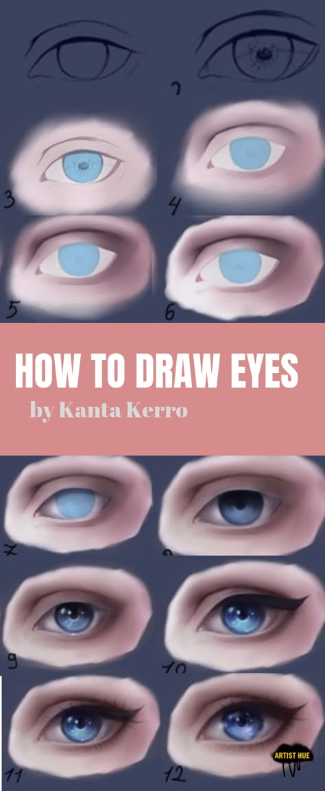 How to draw eyes | How to draw tutorials | step by step tutorials | digital art | how to draw like a pro #art #digitalart #artisthue Jungkook Eyes, How To Draw Eyes, Realistic Eye Drawing, Pro Art, Draw Realistic, Semi Realistic, Eye Drawing Tutorials, Draw Eyes, Drawing Eyes