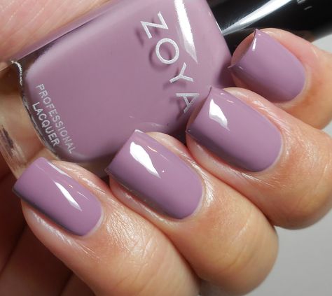 Lilac Nail Polish, French Lilac, Muted Purple, Fall Nail Polish, Lilac Nails, Zoya Nail, Zoya Nail Polish, Work Nails, Colorful Nail Designs