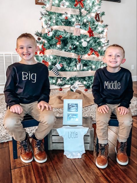 Christmas Pregnancy Announcement Baby Number 3, Third Baby Announcement With Siblings, Baby 3 Announcement Third Child, 3rd Baby Announcement With Siblings, 3rd Pregnancy Announcement With Siblings, Baby Number 3 Announcement Ideas, Third Child Pregnancy Announcement, Baby 3 Announcement, Third Baby Announcement