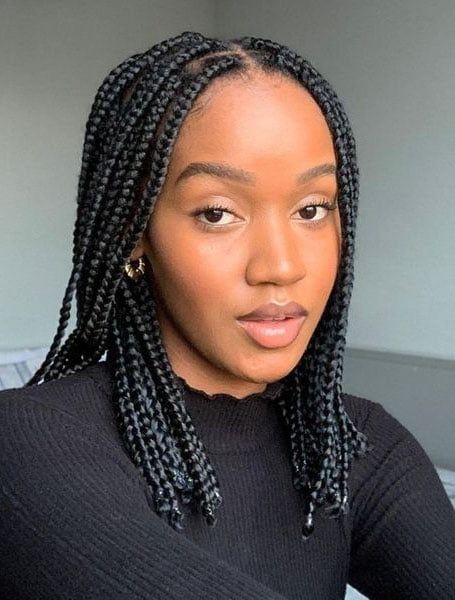 Short Bob Braids, Bob Braids Hairstyles, The Trend Spotter, Two Braid Hairstyles, Medium Box Braids, Short Box Braids Hairstyles, Big Box Braids, Braided Hairstyles For Black Women Cornrows, Short Box Braids