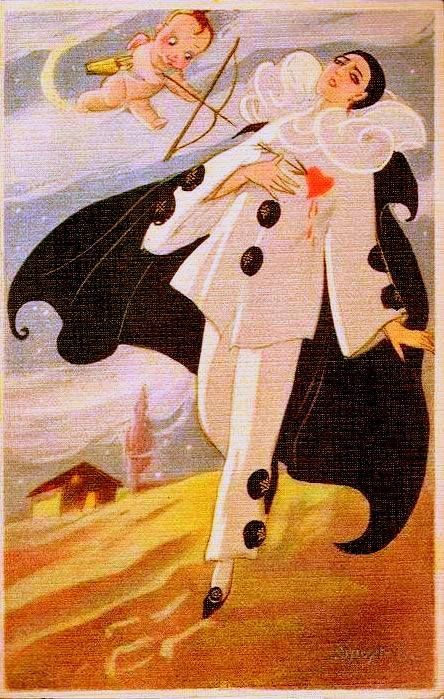 … Pierrot Costume, Clown Paintings, Pierrot Clown, Send In The Clowns, Cute Clown, Vintage Clown, Cupids Arrow, Illustration Vintage, Art Et Illustration