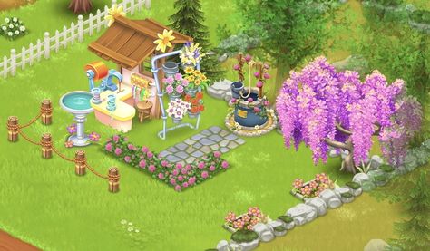 Hay Day Flower Shop, Hayday Farm Design, Flower Shop Design, Farm Ideas, Hay Day, Farm Design, Design Flower, Aesthetic Iphone, Aesthetic Iphone Wallpaper