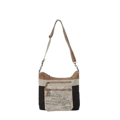 Myra Bags Double Zip Upcycled Canvas Shoulder Bag S-0904 * For more information, visit image link. (This is an affiliate link) Myra Bags, Best Bags, Chic Accessories, Canvas Shoulder Bag, Shoulder Tote, Canvas Leather, Small Bags, Canvas Tote, Purses Crossbody