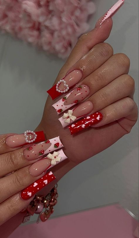 Baddie Nails, Nagel Tips, Easy Nails, Unique Acrylic Nails, Long Square Acrylic Nails, Pink Acrylic Nails, Square Acrylic Nails, Nails Coffin, Nail Arts