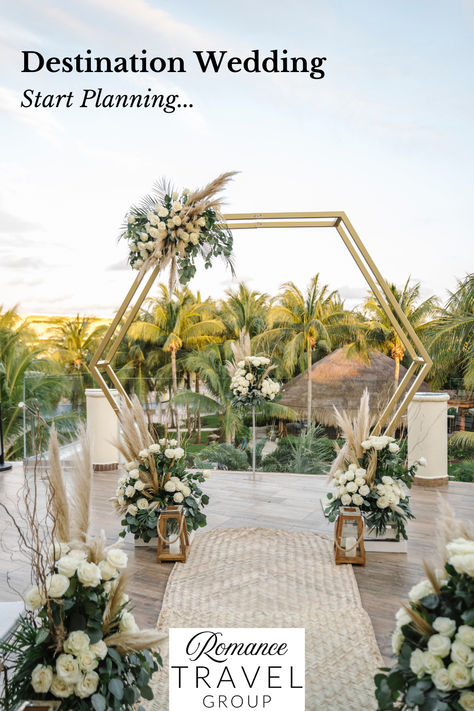 Image for a blog about how to start planning a destination wedding from destination wedding experts Romance Travel Group. Romance Travel, Green Themed Wedding, Sage Wedding, Wedding Vows Renewal, Wedding Travel, Emerald Wedding, Mom Wedding, Future Wedding Plans, Wedding Theme Colors