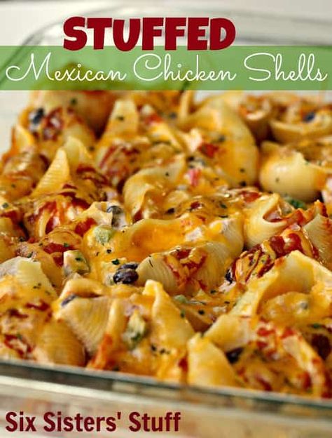 Chicken Shells, Easy Freezer Meals, Six Sisters, Hot Dish, Quick Dinners, Mexican Chicken, Freezer Meal, Potluck Recipes, Think Food