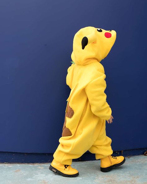 DIY Pikachu Costume - Pichachu Costume, Pikachu Costume Toddler, Pikachu Costume Diy, Diy Pikachu Costume, Pikachu Halloween Costume, Diy Pikachu, Pikachu Halloween, Sew Halloween Costume, Pikachu Costume