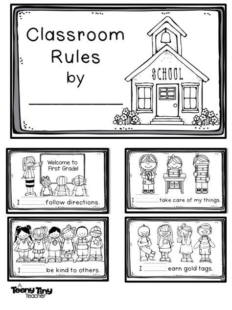 Classroom Rules Book                                                       … Kindergarten Classroom Rules, Preschool Classroom Rules, Behavior Management Plan, Preschool Rules, Rules For Kids, School Rules, Classroom Behavior, Traffic Signs, Classroom Rules