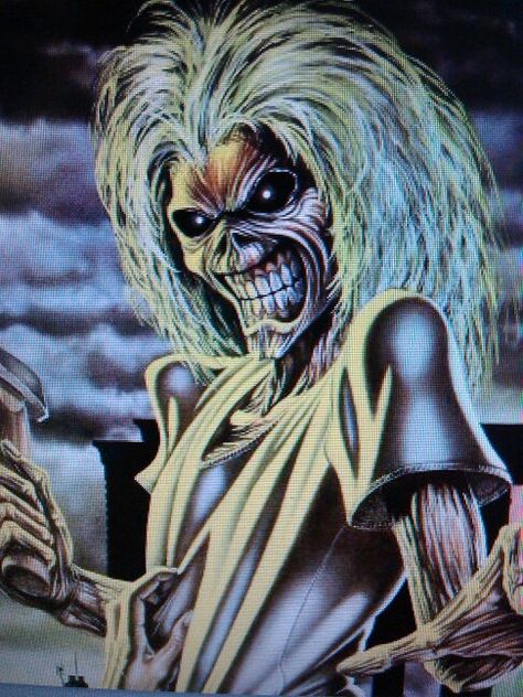 Eddie from Iron Maiden Eddie From Iron Maiden, Heavy Metal Bands Art, Iron Maiden Album Covers, Iron Maiden Tattoo, Iron Maiden Albums, Iron Maiden Posters, Custom Motorcycles Harley, Iron Maiden Eddie, Scary Tattoos