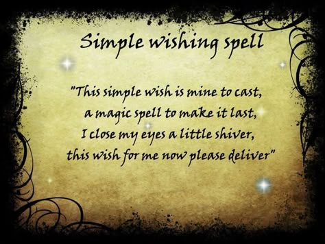 Wishing Spell, Witches Potions, Wish Spell, Witch Spells, Witchcraft Spells For Beginners, Easy Love Spells, Good Luck Spells, Spells For Beginners, Easy Spells