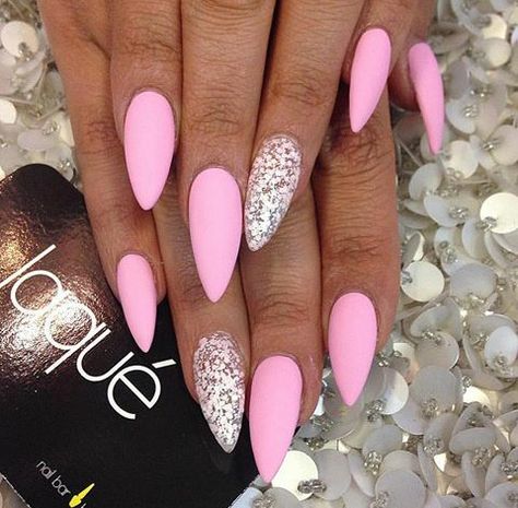 Clear And Color Nails, Pink Matte Nails, Nails With Glitter, Super Nails, Beauty Inspo, Matte Nails, Gorgeous Nails, Love Nails, Nude Nails