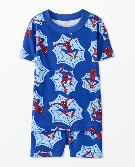 Heroic Marvel Spider-Man print short-sleeve pajamas are supersoft and breathable in summer, made to hand down over and over. • Hypoallergenic & eczema-friendly • Sensory-friendly scratch-free seams that lay flat on the skin • Heroic Marvel Spider-Man print artwork • OEKO-TEX® STANDARD 100 certified safe from hundreds of harsh chemicals Marvel Fabric, Marvel Pajamas, Boys Fall Outfits, Frame Tray, Sensory Friendly, Bear Outfits, Summer Weather, Print Artwork