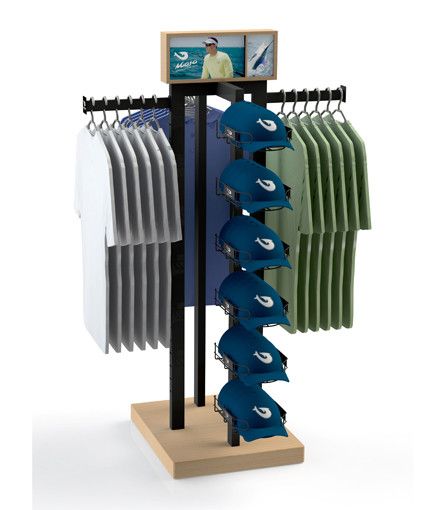 Uniform Display, Retail Clothing Display, Apparel Display, Retail Clothing Racks, Print Shop Design, Fashion Window Display, Store Shelves Design, Clothing Rack Display, Clothing Store Displays