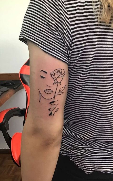 Minimal Tatoo, Flowers Art Drawing, Flowers Types, Rose Tattoo On Arm, Face Tattoos For Women, Matching Best Friend Tattoos, Cute Hand Tattoos, Taurus Tattoos, Music Tattoo Designs