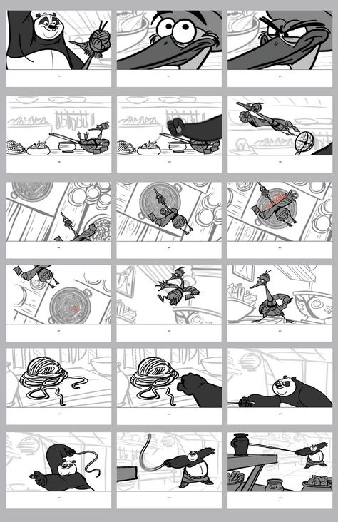 Kung Fu Panda Story Boarding, Animatics Storyboard, Action Storyboard, Story Board, Storyboard Action Scene, Lion King Storyboard, Storyboard Film, Storyboard Examples, Storyboard Drawing