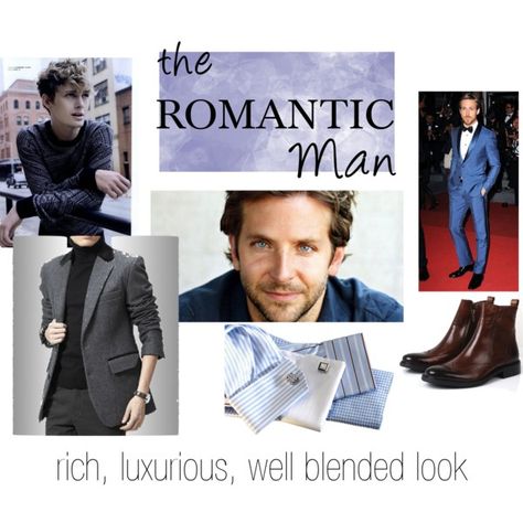 the Romantic Man Theatrical Romantic Men, Men Guide, Kibbe Types, Kibbe Romantic, Fashion Infographic, Romantic Men, Men Closet, Outfits For Men, Diy For Men