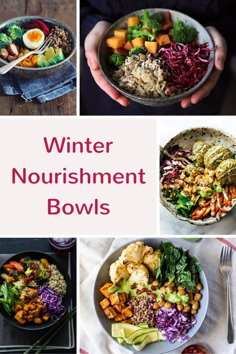 Healthy Winter Meals, Winter Breakfast, Healthy Hacks, Vegan Buddha Bowl, Vegetarian Salads, Healthy Bowls, Winter Salad, Vegan Bowls, Dinner Bowls