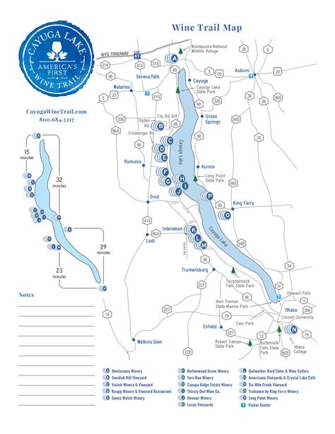 New York Finger Lakes Wine Trail: Cayuga Lake Wine Map #WineTasting #WineTours Finger Lakes Bachelorette Party, Wineries Niagara On The Lake, Seneca Lake Wineries, Traverse City Wineries Map, Cayuga Lake Wine Trail, Finger Lakes Wineries, Cayuga Lake, Wine Map, Bachelorette Planning