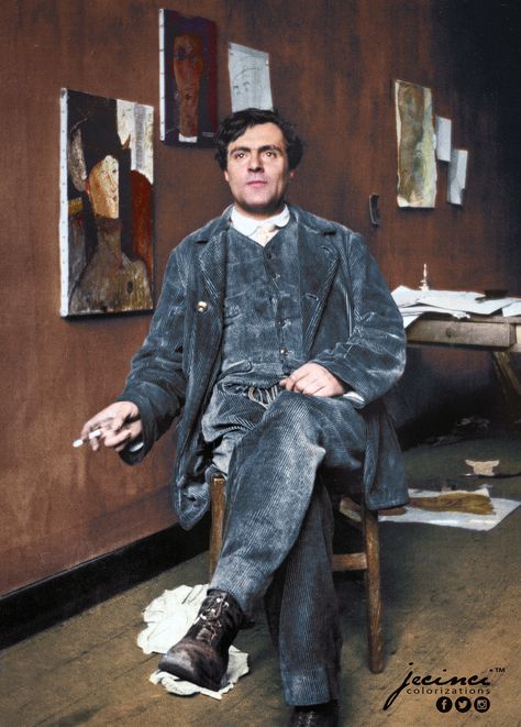 Modigliani Art, Beauty Of The World, Cafe Society, Amedeo Modigliani, Celebrity Culture, Figurative Artwork, Van Gogh Art, Artist Life, Art Photos