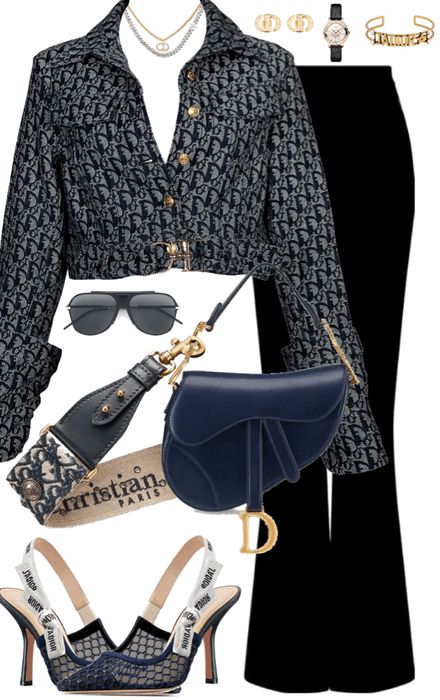 Dior Inspo Outfit, Classy Dior Outfits, Polyvore Outfits Luxury, Vintage Dior Outfit, Polyvore Luxury Outfits, Dior Polyvore Outfit, Dior Fashion Aesthetic, Dior Outfits Women Fashion, Dior Looks Street Styles