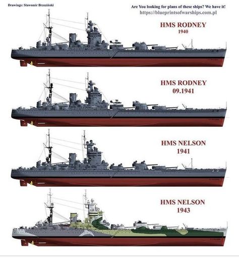 Battleships: HMS Nelson (28) & HMS Rodney (29) 1940-1943 ... 12,2021 Hms Nelson Battleship, Hms Rodney, World Of Warships Wallpaper, Battle Ships, Model Warships, Scale Model Ships, Royal Navy Ships, Military Drawings, Naval History