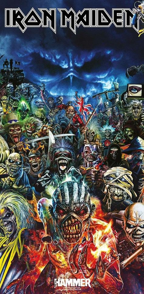 Download Iron Maiden wallpaper by ImbreaLassza on ZEDGE™ now. Browse millions of popular free and premium wallpapers and ringtones on ZEDGE™ and personalize your phone to suit you. Browse now! | bf9f Iron Maiden Cover, Iron Maiden Album Covers, Iron Maiden Albums, Iron Maiden Posters, Arte Heavy Metal, Eddie The Head, Steve Harris, Iron Maiden Band, Rock Poster Art