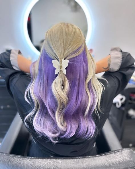 Peekaboo Balayage, Ash Grey Hair, Peekaboo Hair Colors, Peekaboo Highlights, Peekaboo Hair, Ash Brown Hair, Different Hair Colors, Different Hairstyles, Rainbow Hair