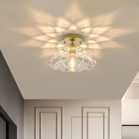 Gomti Glass Flush Mount Dining Room Ceiling Lights, Hampton House, Glass Office, Flush Mount Lights, Glass Ceiling Lights, Living Room Ceiling, Hallway Lighting, Hallway Kitchen, Light Fixtures Flush Mount