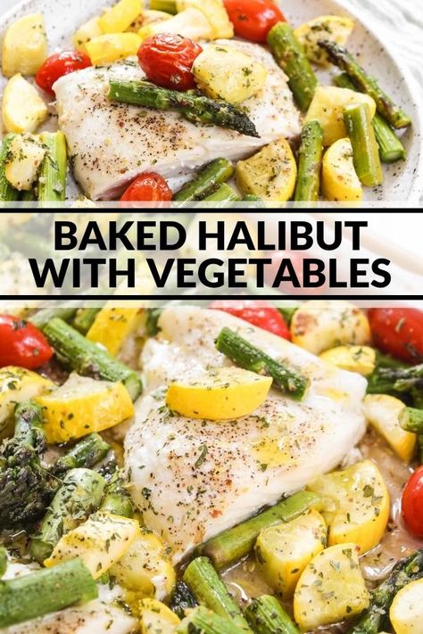 Easy Baked Halibut with Vegetables - The Whole Cook Healthy Halibut Recipes, Halibut Recipes Healthy, White Fish Recipes Baked, Basa Fish Recipes, Ww 2023, Halibut Recipes Baked, Friday Recipes, Baked Halibut, Fish Recipes Baked