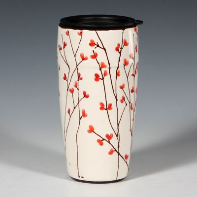 Branches_w_Buds_Tumbler Bisque Painting Ideas, Painting Ideas Ceramics, Pottery Underglaze, Painting Shelves, Seating Sign, Paint Your Own Pottery, Painting Studio, Work Party, Ceramic Studio