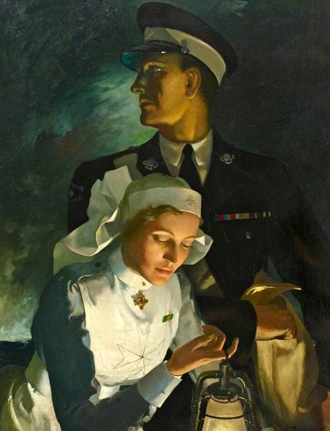 St John Ambulance, Nurse Art, Vintage Nurse, Social Art, Vintage Medical, Art Uk, Night Art, Military Art, Ambulance