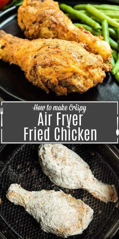 Easy Air Fryer Fried Chicken, Healthy Fried Chicken Recipes, Healthy Fried Chicken, Air Fryer Fried Chicken, Chicken Keto, Chicken Cake, Air Fryer Chicken Wings, Fried Chicken Recipe, Air Fried Food